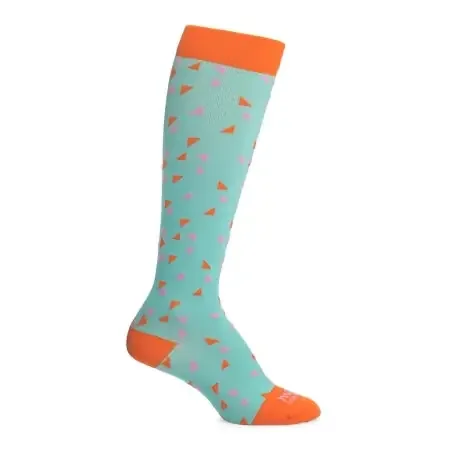 Motif Medical – Maternity Compression Socks Knee High X-Large Green / Orange / Pink Closed Toe – AAB0001-04