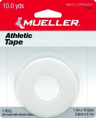 Mueller – Athletic Tape Adhesive 1-1/2 Inch X 10 Yard White NonSterile – 6101A