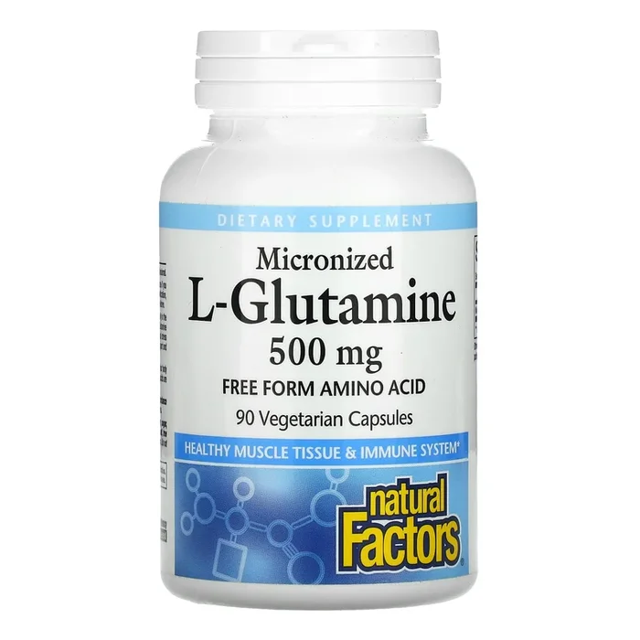 Natural Factors, Micronized L-Glutamine 500 mg, 90 Capsules