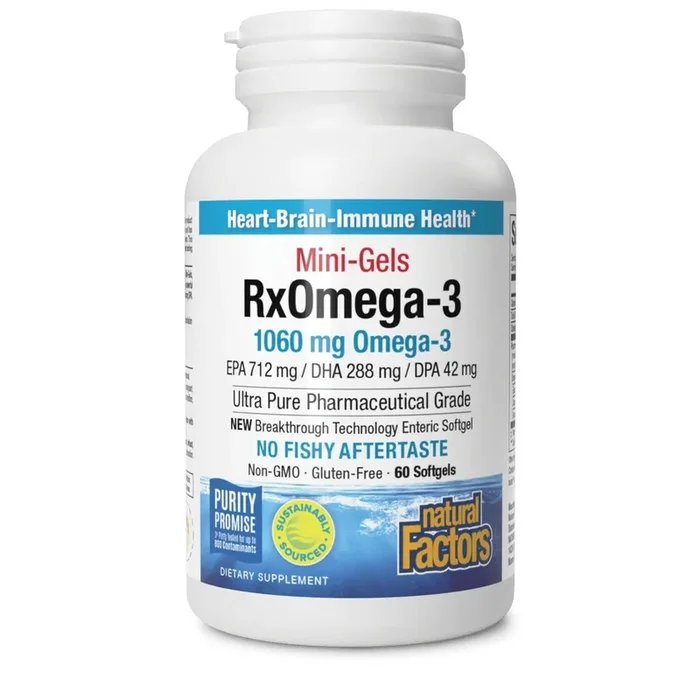 Natural Factors RX Omega3 Factors Mini-Gels 60 Softgel