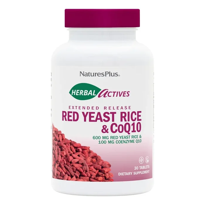 Nature’s Plus Herbal Actives Red Yeast Rice 600 mg/CoQ10 100 mg Extended Release Tablets 30 Tablet