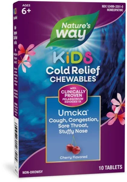 Nature’s Way Umcka ColdCare Kids Chewable Cherry 10 Tablet