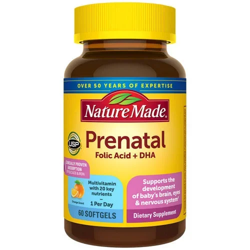 Nature Made, Prenatal Multi with DHA, 200 Mg, 60 Softgels