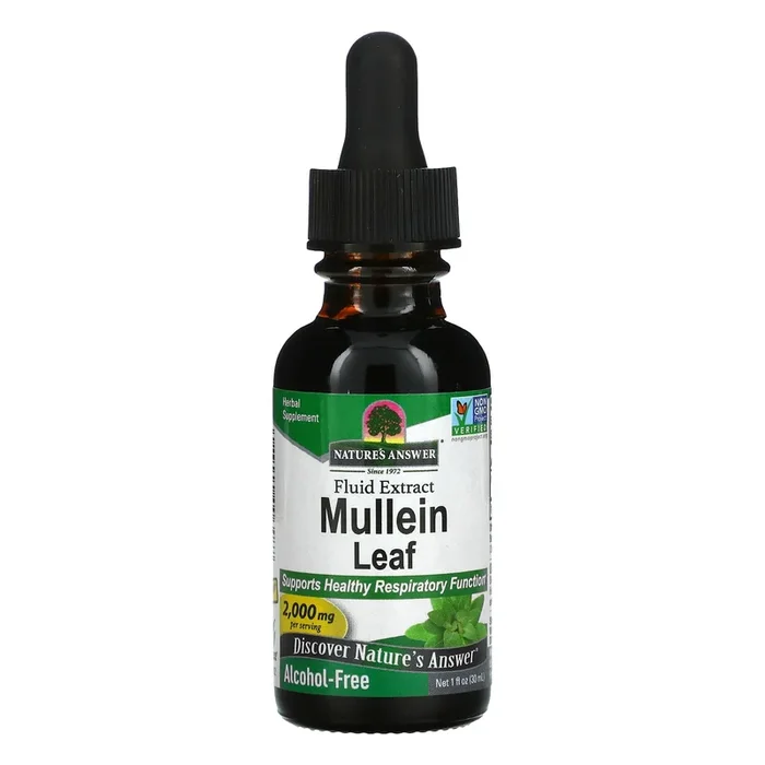 Nature’s Answer, Mullein Leaves Alcohol Free Extract, 1 Oz