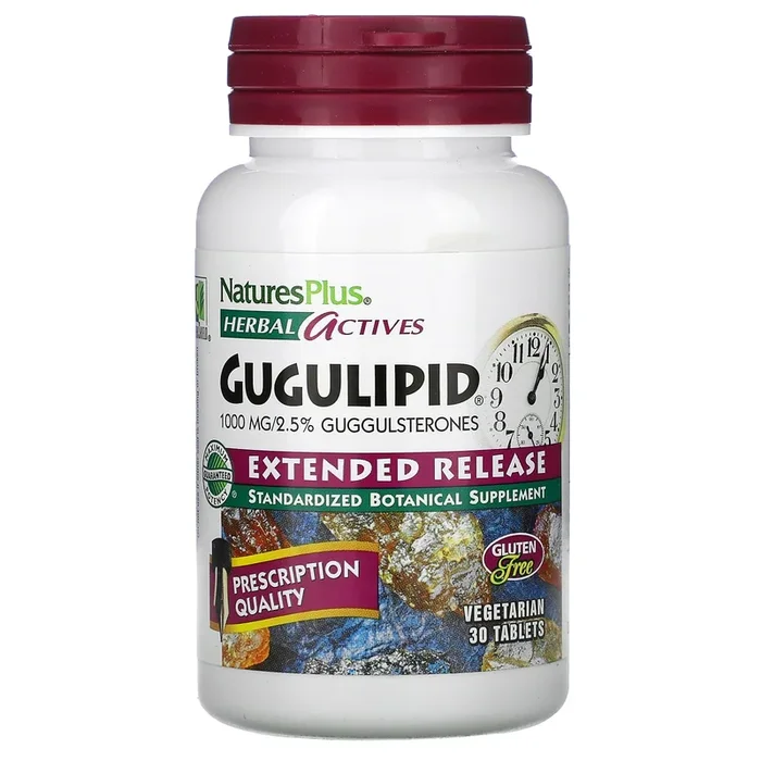 Nature’s Plus, Herbal Actives, Gugulipid, Extended Release, 1,000, 30 Tablets