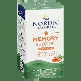 Nordic Naturals Memory Support Omega Blend–60 Softgels-1000 mg