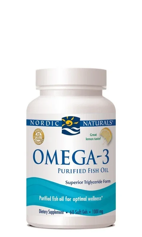 Nordic Naturals Omega-3 w/Fish Gels – Lemon 60 Softgel