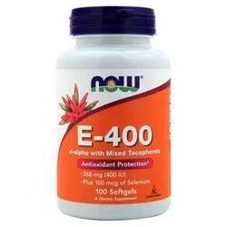 Now E-400 (d-alpha with Mixed Tocopherols) 100 sgels