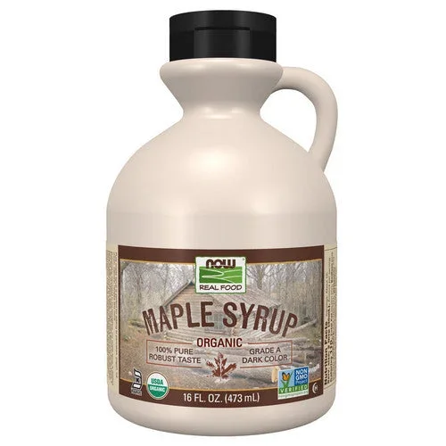 Now Foods, Organic Maple Syrup Grade A, Dark Color, 16 Oz