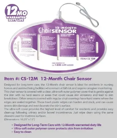 Nurse Assist – Chair Sensor Pad – CS-12M