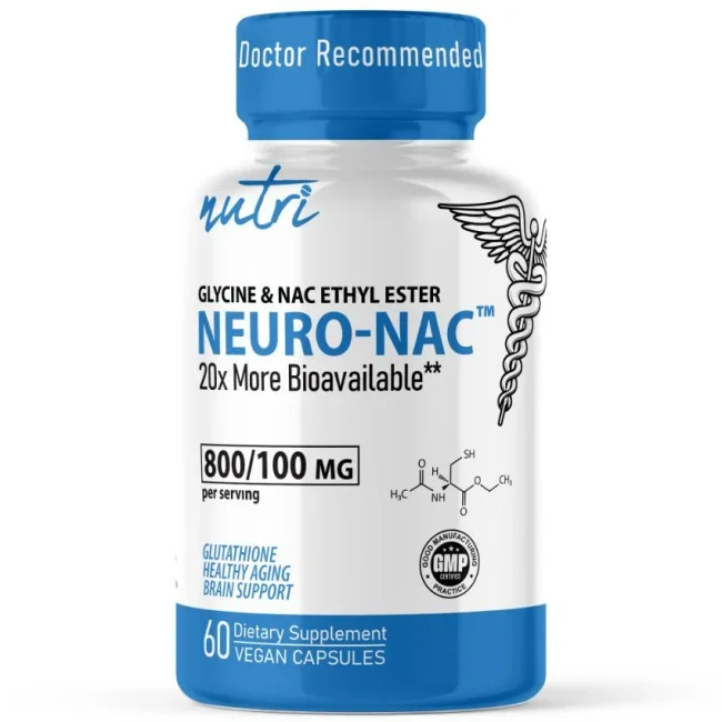 Nutri Neuro NAC 100/800mg NAC Ethyl Ester + Glycine 60 Vegan Capsules