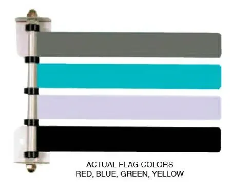 Omnimed – Exam Room Signal Flag Wall Mount 4 Flag 8 Inch – 291714