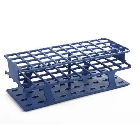 OneRack – Full Size Test Tube Rack 40 Place 10 to 18 mL Tube Size Blue 83 X 100 X 252 mm – HS27513B
