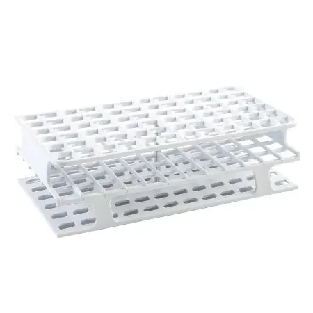 OneRack – Full Size Test Tube Rack 72 Place 5 to 10 mL Tube Size White 59 X 104 X 202 mm – HS27511A