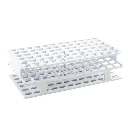 OneRack – Full Size Test Tube Rack 72 Place 5 to 10 mL Tube Size White 59 X 104 X 202 mm – HS27551A
