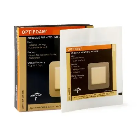Optifoam – Foam Dressing 4-1/2 X 4-1/2 Inch Square Adhesive with Border Sterile – MSC1044EP