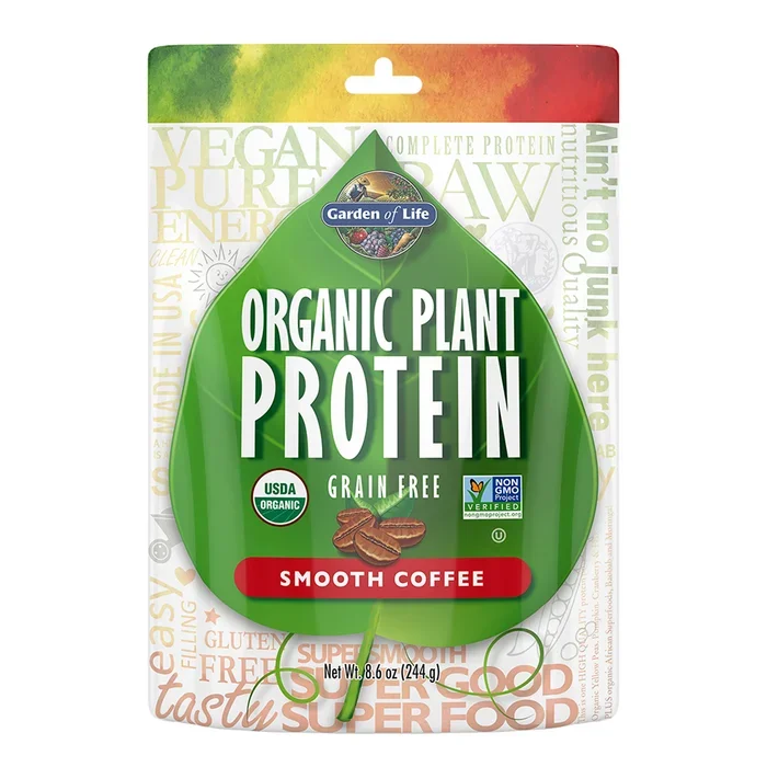 Organic Plant Protein Coffee Powder by Garden of Life 244 Grams