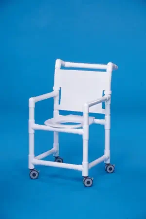 Original – Shower Chair Fixed Arm PVC Frame Mesh Back 18 Inch Seat Width – SC9200