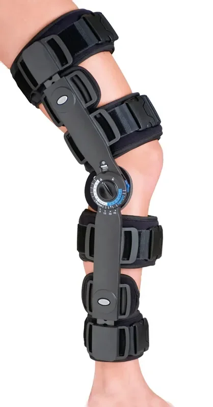 Ossur Rebound – Post Op Knee Brace One Size Fits Most Buckle Closure / D-Ring / Hook and Loop Strap 16 to 32 Inch Thigh Circumference Left or Right Knee – B-8381480