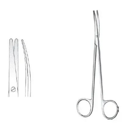 Padgett – Dissecting Scissors Metzenbaum 7 Inch Length Surgical Grade Stainless Steel / Tungsten Carbide NonSterile Curved Blade – PM-2751