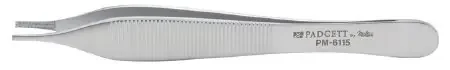Padgett – Tissue Forceps Adson 4-3/4 Inch Length Surgical Grade Stainless Steel NonSterile NonLocking Thumb Handle Straight Delicate Serrated Tips with 2 X 3 Teeth – PM-6115