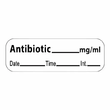 PDC – Drug Label Anesthesia Label Antibiotic_mg/ml Date_Time_Int_ White 1/2 X 1-1/2 Inch – LAN-35