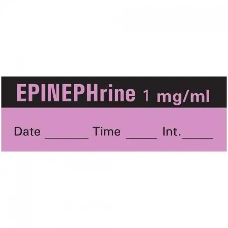 PDC – Drug Label Anesthesia Label EPINEPHrine 1mg/mL date_time_int_ Violet 1/2 X 1-1/2 Inch – AN-6D1