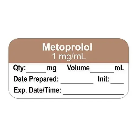 PDC – Drug Label Anesthesia Label Metoprolol 1 mg/mL Date_Time_Int_ Violet / White 1/2 X 1-1/2 Inch – LANS-49D1