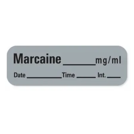 pdc – Drug Label PDC Anesthesia Label Marcaine____mg/ml Date_Time_Int Gray 1/2 X 1-1/2 Inch – LAN-64
