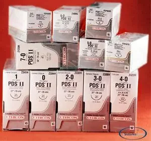 PDS II – Suture with Needle Absorbable Uncoated Violet Suture Monofilament Polydioxanone Size 0 36 Inch Suture 1-Needle 48 mm Length 1/2 Circle Taper Point Needle – Z370T