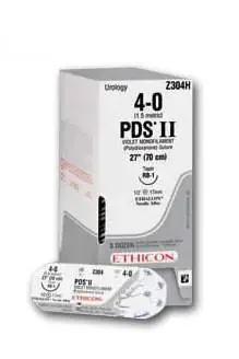 PDS Plus – Antibacterial Suture with Needle Absorbable Uncoated Violet Suture Monofilament Polydioxanone with Irgacare MP Antibacterial Suture Size 2 – 0 27 Inch Suture 1-Needle 26 mm Length 1/2 Circle Taper Point Needle – PDP317H