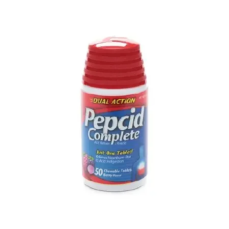 Pepcid Complete – Antacid 800 mg – 165 mg – 10 mg Strength Chewable Tablet 50 per Bottle – 16837029150