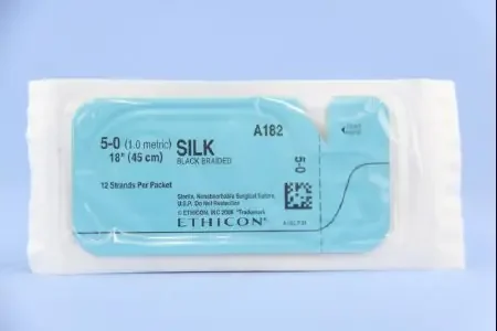 Perma – Hand SUTUPAK – Suture without Needle Braided Silk Nonabsorbable Coated Size 5 – 0 18 Inch Suture – A182H
