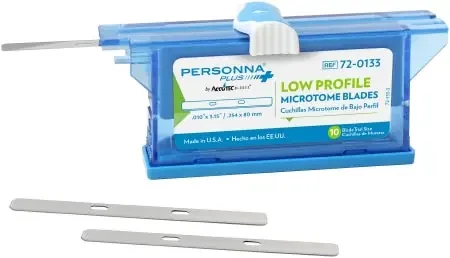 Personna Plus – Microtome Blade 0.012 Inch Thick, 3 Facet Edge For Histology Applications – 72-0133-0000