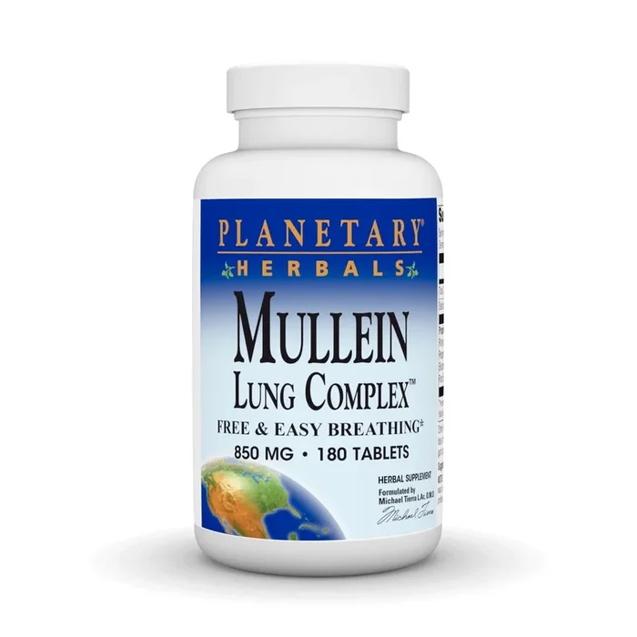 Planetary Herbals Mullein Lung Complex 180 Tablet