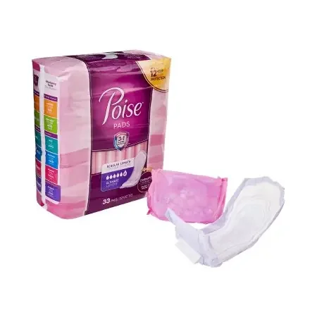 Poise – Bladder Control Pad 3-1/2 X 16 Inch Heavy Absorbency Absorb-Loc Core Regular Adult Female Disposable – 33592