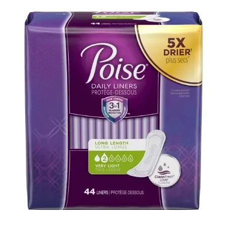 Poise – Bladder Control Pad 8-1/2 Inch Length Light Absorbency Polyacrylate Core One Size Fits Most Adult Female Disposable – 19304
