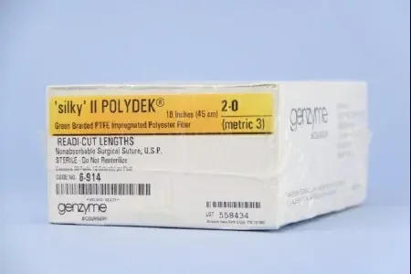 Polydek – Suture without Needle Braided Polyester Nonabsorbable Coated Size 5 – 0 30 Inch Suture – X-6064