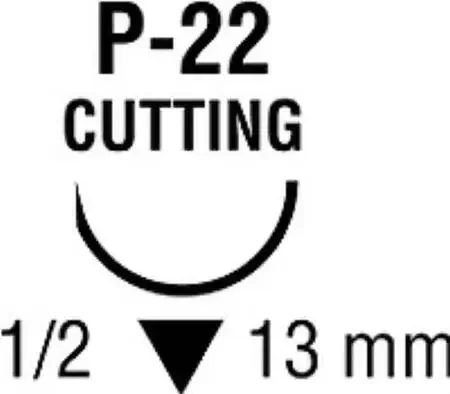 Polysorb – Suture with Needle Absorbable Coated Undyed Suture Braided Polyester Size 6 – 0 18 Inch Suture 1-Needle 13 mm Length 1/2 Circle Reverse Cutting Needle – SL-1613