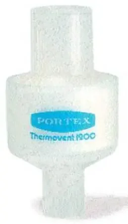 Portex Thermovent 1200 – Heat and Moisture Exchanger 24 @ 1000 mg H2O / L @ Vt 0.4 @ 30, 1.2 @ 60, 2.4 @ 90 mg H2O @ L/min – 100/582/000