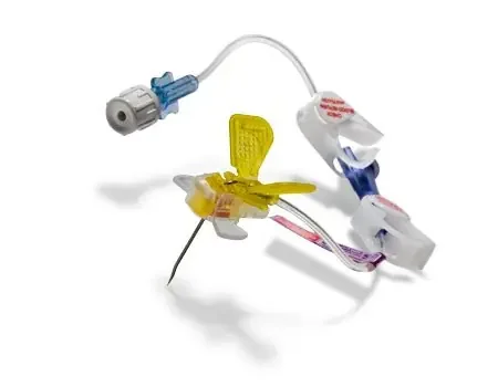 PowerLoc – Huber Infusion Set 20 Gauge 1 Inch 8 Inch Tubing Y-Site Injection Port – 0672010