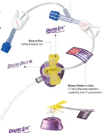 PowerLoc – Huber Infusion Set 22 Gauge 1-1/2 Inch 8 Inch Tubing Y-Site Injection Port – 0672215