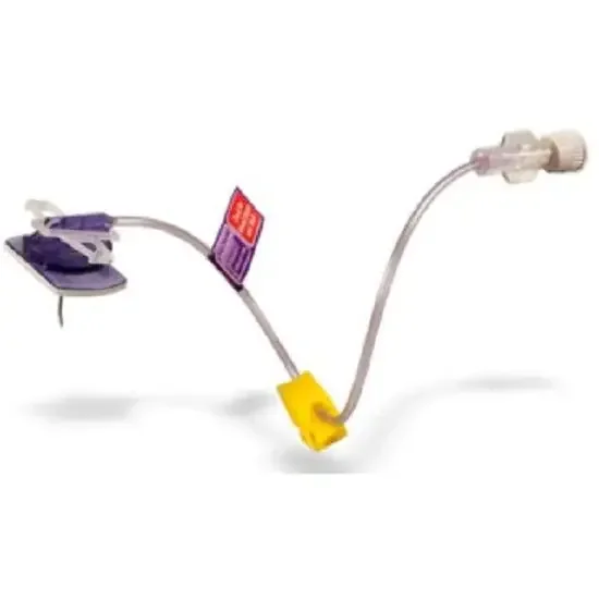 PowerLoc EZ – Huber Infusion Set 22 Gauge 3/4 Inch 8 Inch Tubing Needleless Injection Port – SH22-75YS
