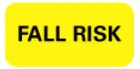 Precision Dynamics – Pre-Printed Label Advisory Label Yellow Fall Risk Black Alert Label 1-1/2 X 3/4 Inch – N-3403