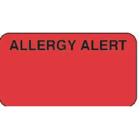 Precision Dynamics – Pre-Printed Label Allergy Alert Red Paper Allergy Alert Black Alert Label 1-5/8 Inch – GFFRR06