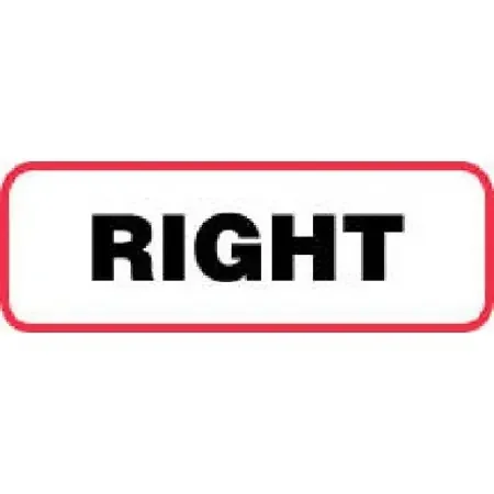 Precision Dynamics – Pre-Printed Label Auxiliary Label Red / White Paper Right Black Safety and Instructional 1/2 X 1-1/2 Inch – 59701016