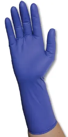 PremierPro Extended Cuff – Exam Glove Medium NonSterile Nitrile Extended Cuff Length Textured Fingertips Blue Chemo Tested – 5093