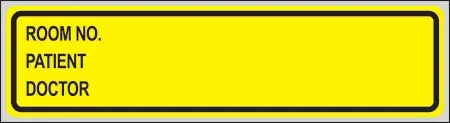 Pro-File – Pre-Printed Label Advisory Label Yellow Paper Room no. Patient_Doctor_ Black Patient Information 1/3/8 X 5-3/8 Inch – NPF-2286-2