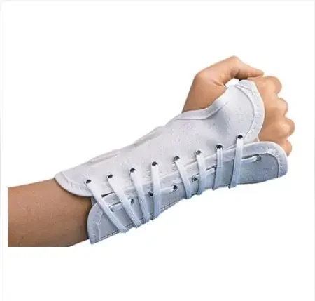 ProCare – Cock-Up Wrist Brace Aluminum / Canvas Left Hand White X-Large – 79-87358