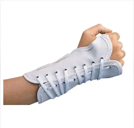 ProCare – Cock-Up Wrist Brace Aluminum / Canvas Right Hand White 2X-Small – 79-87381